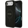 Guess Saffiano Classic Logo MagSafe dėklas skirtas Apple iPhone Air juodos spalvos