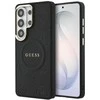 Dėklas Guess Saffiano Peony Embossed Ring MagSafe do Samsung Galaxy S26 Ultra juoda
