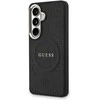 Dėklas Guess Saffiano Peony Embossed Ring MagSafe do Samsung Galaxy S26+ juoda