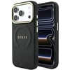 Dėklas Guess Saffiano Peony & Ring MagSafe do iPhone 18 Pro Max / 17 Pro Max juoda