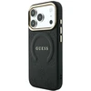 Dėklas Guess Saffiano Peony & Ring MagSafe do iPhone 18 Pro Max / 17 Pro Max juoda