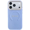 Dėklas Guess Saffiano Peony & Ring MagSafe do iPhone 18 Pro Max / 17 Pro Max Šviesiai mėlynas