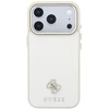 Dėklas Guess Saffiano Small 4G & Classic Logo MagSafe do iPhone 18 Pro Max / 17 Pro Max smėlio spalva