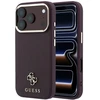 Dėklas Guess Saffiano Small 4G & Classic Logo MagSafe do iPhone 18 Pro / 17 Pro bordo spalvos