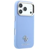 Dėklas Guess Saffiano Small 4G & Classic Logo MagSafe do iPhone 18 Pro Max / 17 Pro Max šviesiai mėlyna