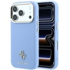 Dėklas Guess Saffiano Small 4G & Classic Logo MagSafe do iPhone 18 Pro / 17 Pro šviesiai mėlyna
