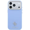 Dėklas Guess Saffiano Small 4G & Classic Logo MagSafe do iPhone 18 Pro Max / 17 Pro Max šviesiai mėlyna