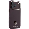 Dėklas Guess Saffiano Small 4G & Classic Logo MagSafe do iPhone 18 Pro / 17 Pro bordo spalvos