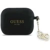 Guess 4G Charm Silicone dėklas skirtas Apple AirPods Pro 3 juodos spalvos