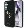 Dėklas Guess Silicone Big 4G Logo Bottom Script Samsung Galaxy S25 juodos spalvos