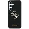 Original dėklas GUESS Silicone Big 4G Logo Bottom Script skirtas Samsung Galaxy S25 Ultra juodos spalvos