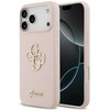 Guess Silicone Big 4G Script dėklas skirtas Apple iPhone 17 Pro Max rožinės spalvos