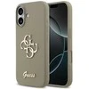 Guess Silicone Big 4G Script dėklas skirtas Apple iPhone 17 rudos spalvos