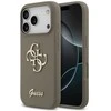 Guess Silicone Big 4G Script Dėklas Apple iPhone 17 Pro rudos spalvos