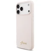 Dėklas Cg Mobile Sas Guess Silicone Script Metal Logo MagSafe case for Iphone 18 Pro Max / iPhone 17 Pro Max pink