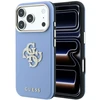 Dėklas Guess Smooth & Big Strass Logo, skirtas iPhone 18 Pro / 17 Pro, mėlynas