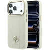 Dėklas Guess Stripe Peony 4G Logo MagSafe do iPhone 18 Pro / 17 Pro smėlio spalva