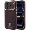 Dėklas Guess Stripe Peony 4G Logo MagSafe do iPhone 18 Pro / 17 Pro bordo spalvos