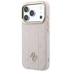 Dėklas Guess Stripe Peony 4G Logo MagSafe skirtas Iphone 18 Pro Max/ 17 Pro Max rožinės spalvos