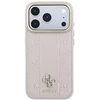 Dėklas Guess Stripe Peony 4G Logo MagSafe skirtas Iphone 18 Pro Max/ 17 Pro Max rožinės spalvos