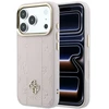Dėklas Guess Stripe Peony 4G Logo MagSafe skirtas Iphone 18 Pro Max/ 17 Pro Max rožinės spalvos
