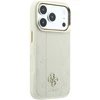 Dėklas Guess Stripe Peony 4G Logo MagSafe do iPhone 18 Pro / 17 Pro smėlio spalva