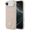 Guess PU Leather Triangle Logo MagSafe dėklas skirtas Apple iPhone Air rožinės spalvos