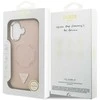 Guess PU Leather Triangle Logo MagSafe dėklas skirtas Apple iPhone 17 rožinės spalvos