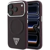 Dėklas Guess Triangle Logo MagSafe skirtas iPhone 18 Pro / 17 Pro bordo spalvos