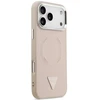 Dėklas Guess Triangle Logo MagSafe skirtas iPhone 18 Pro / 17 Pro rožinis