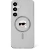 Karl Lagerfeld Button Karl Head Printed Logo MagSafe Samsung Galaxy S25 dėklas telefonui juodos spalvos