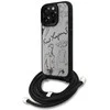 Dėklas Karl Lagerfeld Crossbody Grained Pattern &amp; Logo Case for iPhone 16 Pro - Gray