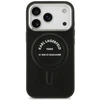 Dėklas Karl Lagerfeld Embossed Open Ring RSG Logo MagSafe skirtas iPhone 18 Pro Max / 17 Pro Max juodas