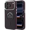 Karl Lagerfeld Embossed Open Ring RSG Logo MagSafe dėklas, skirtas iPhone 18 Pro Max / 17 Pro Max, bordo spalvos