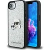 Karl Lagerfeld dėklas IPHONE 16e (SE 4 2025) KLHCPSE4PFGKCPS (fiksuotas blizgučiais ir metaliniu segtuku) sidabrinis