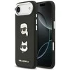 Karl Lagerfeld FW Grained Karl &amp; Choupette Heads Pins &amp; Logo dėklas skirtas Apple iPhone Air Juodas