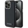 Originalus Dėklas Karl Lagerfeld FW Metal Plate MagSafe skirtas Apple iPhone 15 Pro juodos spalvos