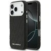 Karl Lagerfeld Grained PU Repeated Logo MagSafe dėklas skirtas Apple iPhone 17 Pro juodos spalvos