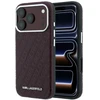 Dėklas Karl Lagerfeld Grained Allover Logo Metal Elongated MagSafe skirtas iPhone 18 Pro / 17 Pro burgundy