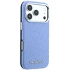 Dėklas Karl Lagerfeld Grained Allover Logo Metal Elongated MagSafe skirtas iPhone 18 Pro / 17 Pro mėlynas