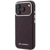 Dėklas Karl Lagerfeld Grained Allover Logo Metal Elongated skirtas iPhone 18 Pro Max/17 Pro Max burgundy
