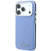 Dėklas Karl Lagerfeld Grained Allover Logo Metal Elongated MagSafe skirtas iPhone 18 Pro / 17 Pro mėlynas