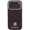 Dėklas Karl Lagerfeld case for IPHONE 18 Pro Max/ 17 Pro Max compatible with MagSafe (Grained Choupette Head Metal) burgund