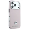 Dėklas Karl Lagerfeld Grained Choupette Head Metal MagSafe Case for iPhone 17 Pro Max / 18 Pro Max - Rožinė