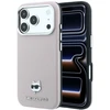 Dėklas Karl Lagerfeld Grained Choupette Head Metal MagSafe Case for iPhone 17 Pro Max / 18 Pro Max - Rožinė