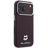 Dėklas Karl Lagerfeld case for IPHONE 18 Pro Max/ 17 Pro Max compatible with MagSafe (Grained Choupette Head Metal) burgund