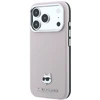 Dėklas Karl Lagerfeld Grained Choupette Head Metal MagSafe Case for iPhone 17 Pro Max / 18 Pro Max - Rožinė