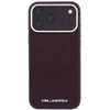 Dėklas Karl Lagerfeld Grained Elongated Logo MagSafe do iPhone 18 Pro Max / 17 Pro Max bordo spalvos