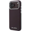 Dėklas Karl Lagerfeld Grained Elongated Logo MagSafe do iPhone 18 Pro Max / 17 Pro Max bordo spalvos