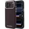 Dėklas Karl Lagerfeld Grained Elongated Logo MagSafe do iPhone 18 Pro Max / 17 Pro Max bordo spalvos